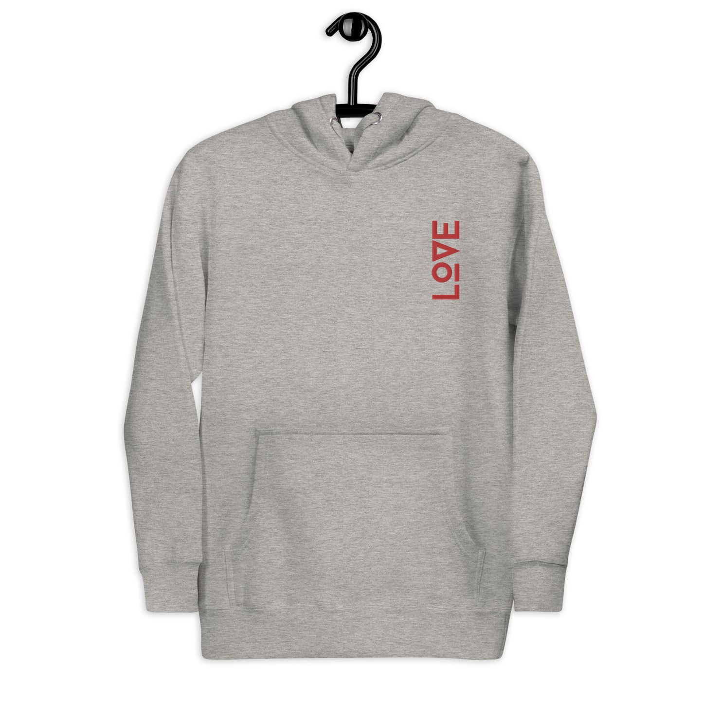 love embroidered unisex hoodie