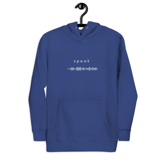 speak unisex hoodie