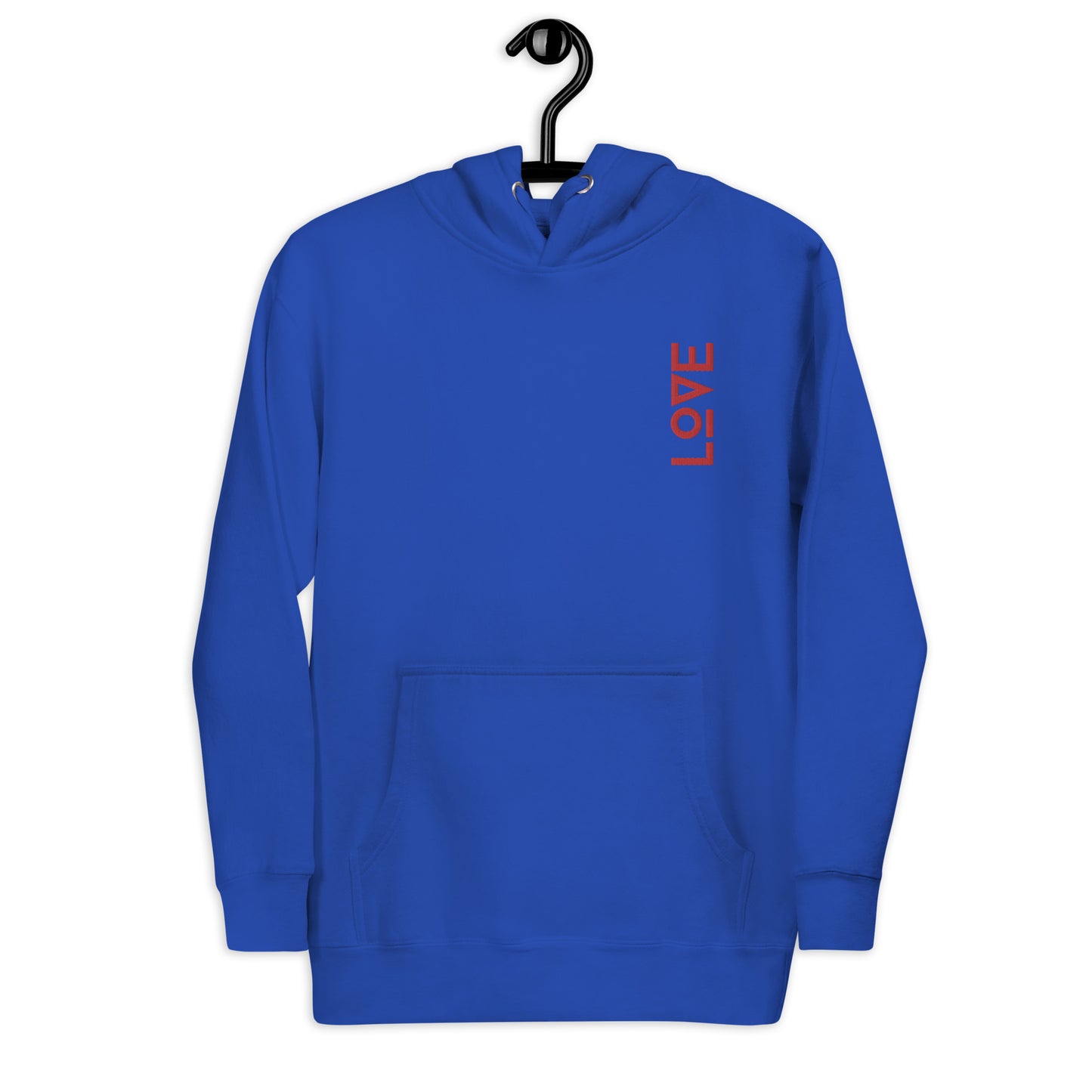 love embroidered unisex hoodie